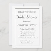 エレガントなシルバーグレイの枠線 招待状 (正面)