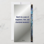 エレガントなシルバーシェン、シェル縁ど、クリスマスカード シーズンカード (裏面)