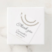 エレガントなシルバーパール ブライダルシャワー フェイバータグ (インサイチュ)