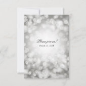 エレガントなシルバーボケージュの結婚式招待状 招待状 (裏面)