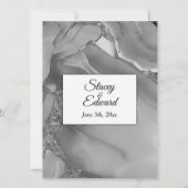 エレガントなシルバーマーブルアゲートの結婚式招待状 招待状 (裏面)