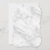 エレガントなシルバーマーブル まだ愛を誓う 招待状 (裏面)