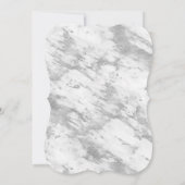 エレガントなシルバーマーブル 25周年 まだ愛を誓う 招待状 (裏面)