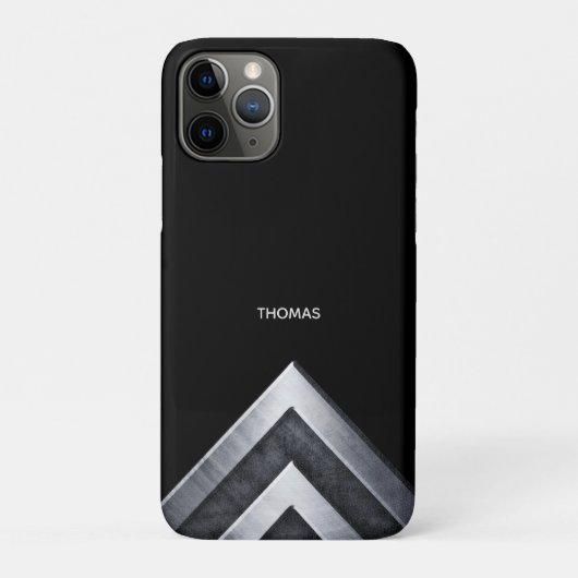 エレガントなシルバーメタル柄 Case-Mate iPhoneケース (裏)
