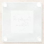 エレガントなシルバーレース ガラスコースター (裏面)