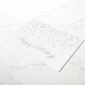 エレガントなシルバー ホリデーシーズン 会社の箔押しカード 箔シーズンカード (回転した状態)