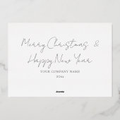 エレガントなシルバー ホリデーシーズン 会社の箔押しカード 箔シーズンカード (裏面)