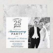 エレガントなシルバー 25周年結婚記念日