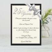 エレガントなシルバー 25周年記念祝賀会 招待状 (スタンド正面)