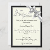 エレガントなシルバー 25周年記念祝賀会 招待状 (正面)