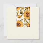 エレガントなシンプルなひまわり セーブザデート (裏面)