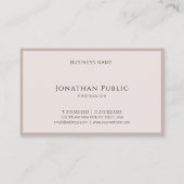 エレガントなシンプルな設計のモダンなテンプレートの贅沢の上 名刺 (裏面)