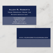 エレガントなシンプルの企業ので青いはっきりしたライン 名刺 (正面/裏面)