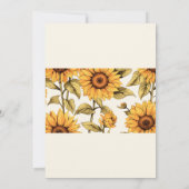 エレガントなシンプルヒマワリ 招待状 (裏面)
