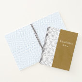 エレガントなシンプルフラワー kraft背景 ノートブック (内部)