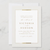 エレガントなシンプルモダンウェディング 招待状 (正面)