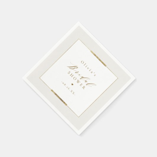 エレガントなシンプル モダン クラシック ブライダルシャワー スタンダードカクテルナプキン (角)