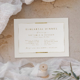 エレガントなシンプル モダン リハーサル ディナー 招待状