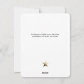 エレガントなシーズンズ・グリーティング ゴールドツリー スノースパークル シーズンカード (裏面)