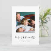 エレガントなシーズン・グリーティング 家族写真 シーズンカード (スタンド正面)