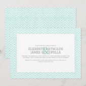 エレガントなジグザグの結婚式招待状 招待状 (正面/裏面)