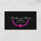 エレガントなジュエリーおよびビーズ 名刺 (正面)