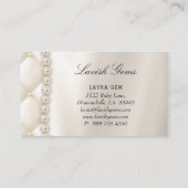 エレガントなジュエリーのウェディングプランナーのばら色のモモの真珠 名刺 (裏面)