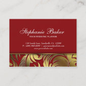 エレガントなジュエリーのダイヤモンドのロゴの赤い金ゴールドのジャンボ 名刺 (裏面)