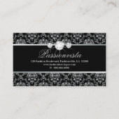 エレガントなジュエリーのダイヤモンドの銀製のダマスク織のロイヤリティ ロイヤリティカード (正面)