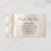 エレガントなジュエリーのファッションのローズピンクの真珠 名刺 (裏面)