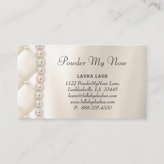 エレガントなジュエリーのファッションのローズピンクの真珠 名刺 (裏面)