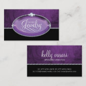 エレガントなジュエリーの名刺のテンプレート 名刺 (正面/裏面)