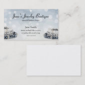 エレガントなジュエリーの名刺のデザインのテンプレート 名刺 (正面/裏面)