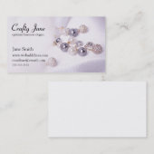 エレガントなジュエリーの名刺のデザインのテンプレート 名刺 (正面/裏面)