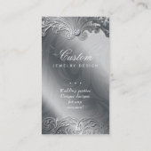 エレガントなジュエリーの名刺は銀製の金ゴールドを去ります 名刺 (裏面)