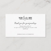 エレガントなジュエリーケア説明書のビジネスロゴ エンクロージャーカード (裏面)