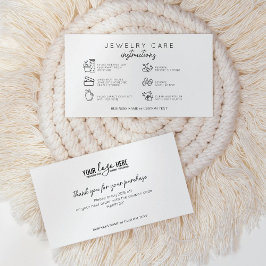 エレガントなジュエリーケア説明書のビジネスロゴ エンクロージャーカード