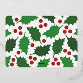 エレガントなジョリーホリーデイクリスマスパーティー 箔招待状 (裏面)