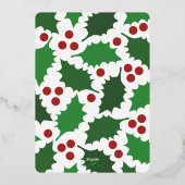 エレガントなジョリーホリーフォトホリデーカード 箔シーズンカード (裏面)