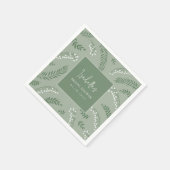 エレガントなスイセンのガーデン ブライダルシャワー スタンダードカクテルナプキン (角)