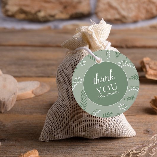 エレガントなスイセンのガーデン ブライダルシャワー フェイバータグ