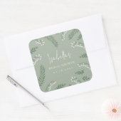 エレガントなスイセンの庭でのブライズシャワー スクエアシール (封筒)