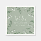 エレガントなスイセンの庭でのブライズシャワー スタンダードカクテルナプキン (正面)