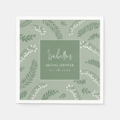 エレガントなスイセンの庭でのブライズシャワー スタンダードカクテルナプキン (正面)