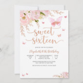 エレガントなスイート16の誕生日招待状 招待状 (正面)