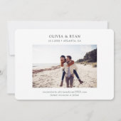 エレガントなスカイライン モダン アトランタ 保存日付 招待状 (裏面)