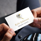 エレガントなスカッシュ ラケットボール コーチ スポーツインストラクター 名刺