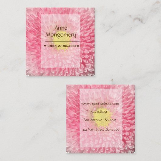 エレガントなスクエア名刺 スクエア名刺 (正面/裏面)