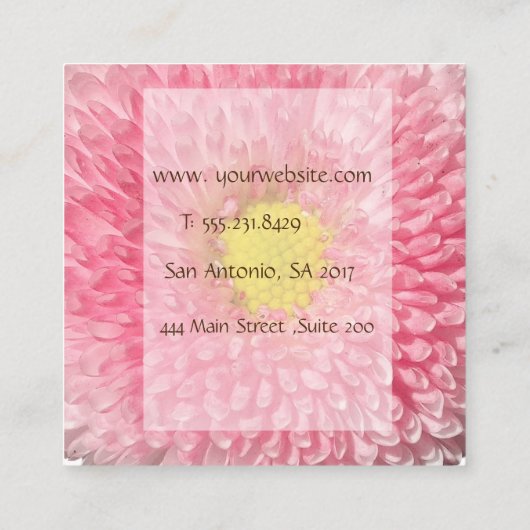 エレガントなスクエア名刺 スクエア名刺 (裏面)