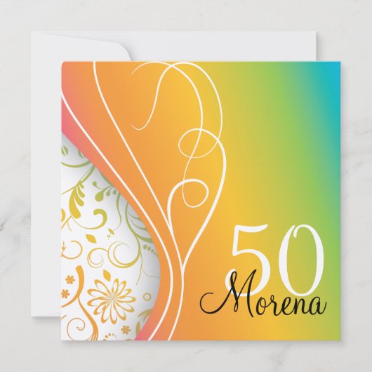 エレガントなスクエア招待状 招待状 (正面)